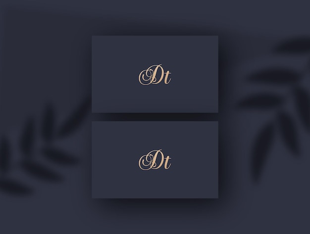 Imagen vectorial del diseño del logotipo Dt