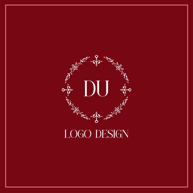 Imagen vectorial de diseño de logotipo DU