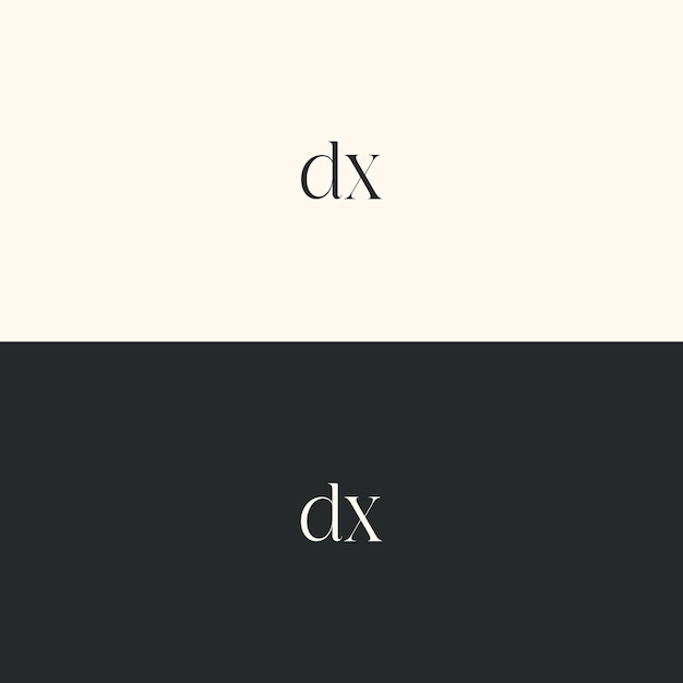 Imagen vectorial del diseño del logotipo Dx