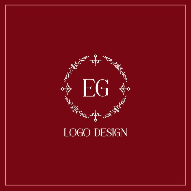 Imagen vectorial de diseño de logotipo de EG