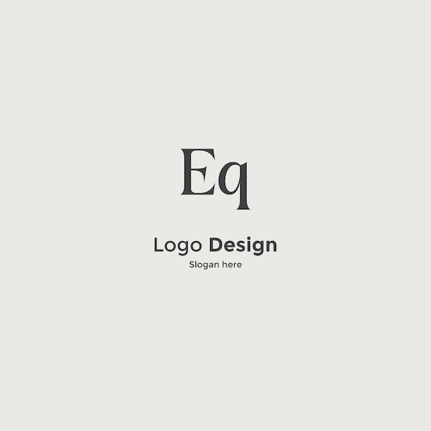 Imagen vectorial del diseño del logotipo Eq