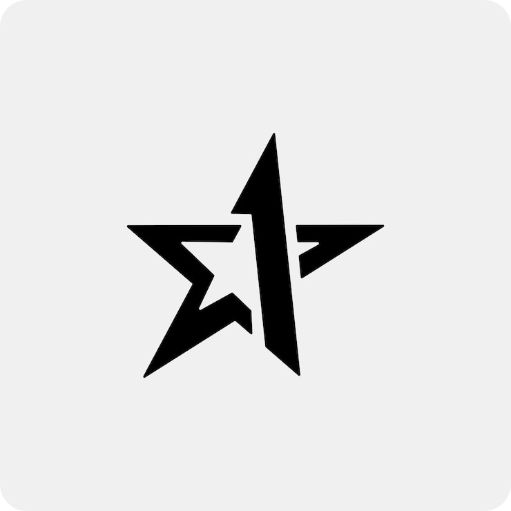 imagen vectorial de diseño de logotipo estrella 1