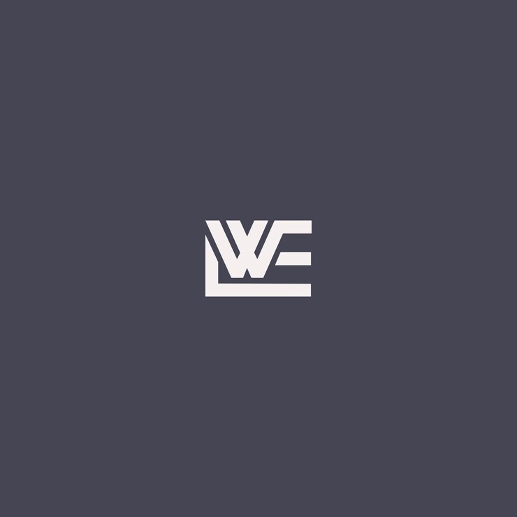 Vector imagen vectorial del diseño del logotipo de ew