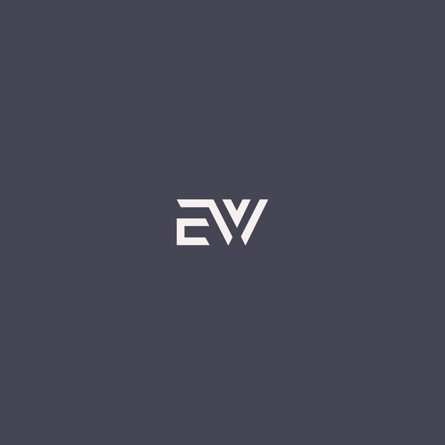 Imagen vectorial del diseño del logotipo de EW
