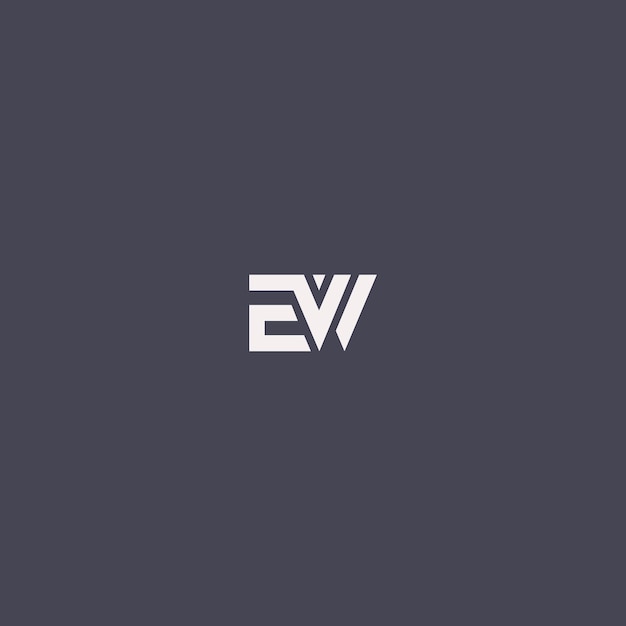 Imagen vectorial del diseño del logotipo de EW