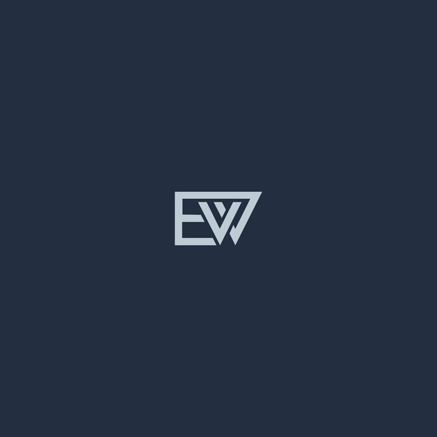 Imagen vectorial del diseño del logotipo de EW