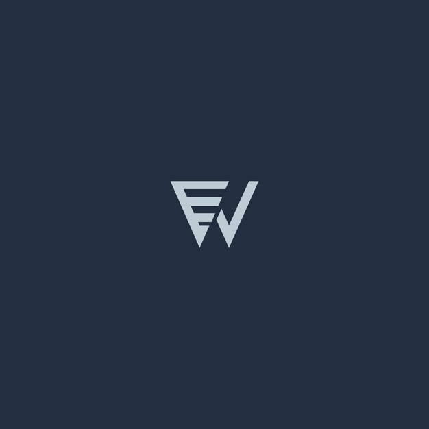 Imagen vectorial del diseño del logotipo de EW