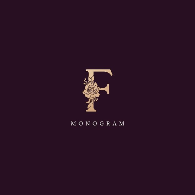 Imagen vectorial de diseño de logotipo F