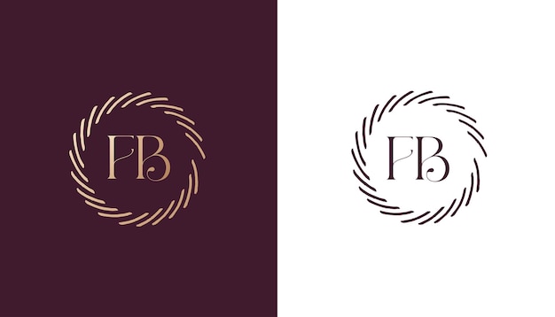 Imagen vectorial del diseño del logotipo de FB