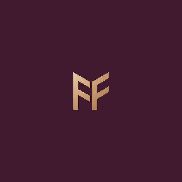 Imagen vectorial del diseño del logotipo de FF