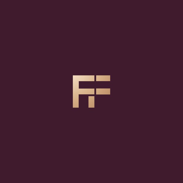 Imagen vectorial del diseño del logotipo de FF