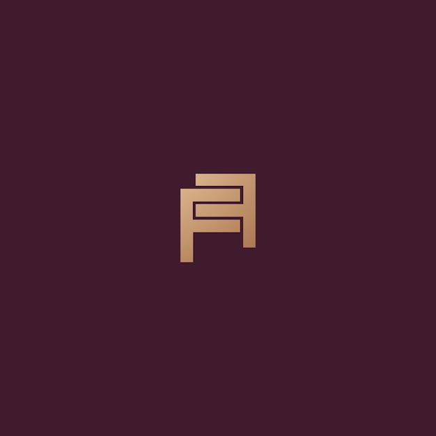 Imagen vectorial del diseño del logotipo de FF