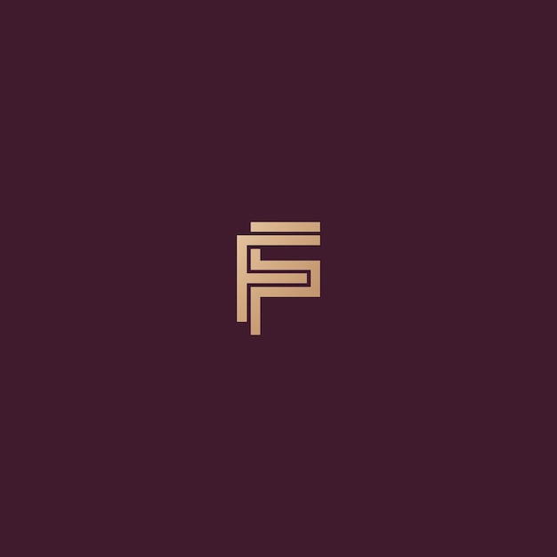 Imagen vectorial del diseño del logotipo de FF