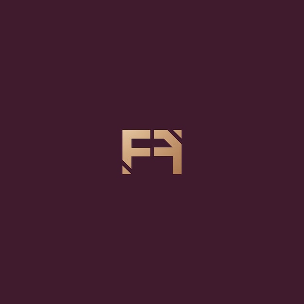 Imagen vectorial del diseño del logotipo de FF