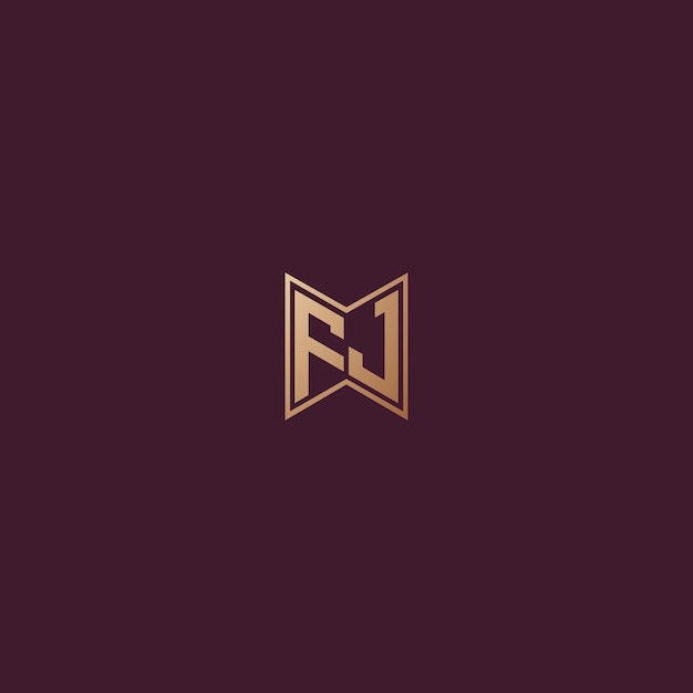 Imagen vectorial del diseño del logotipo de FJ