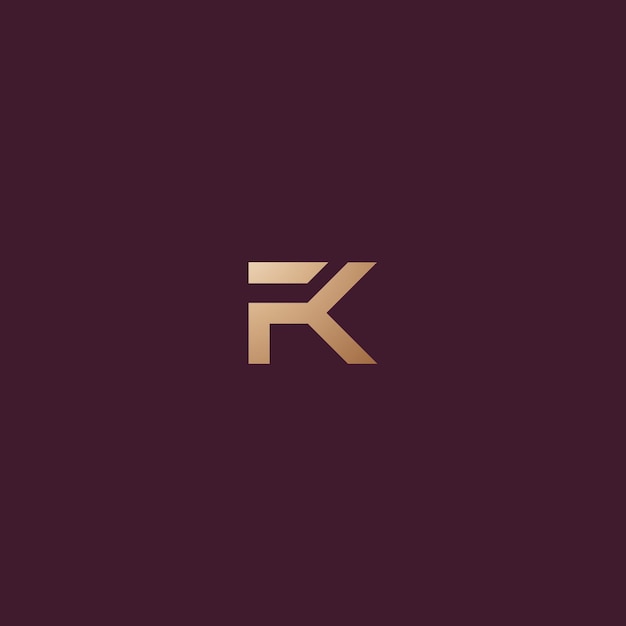 Imagen vectorial del diseño del logotipo de FK