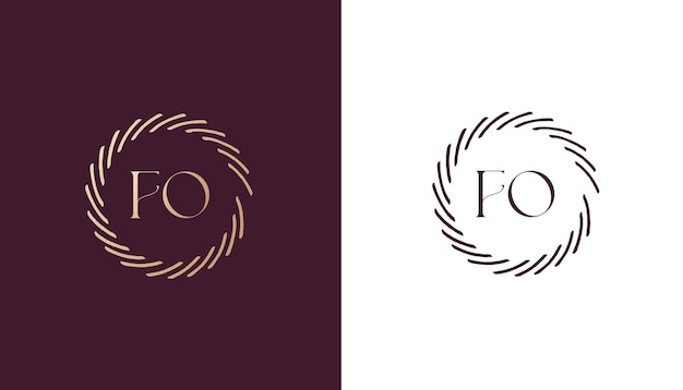 Imagen vectorial del diseño del logotipo FO