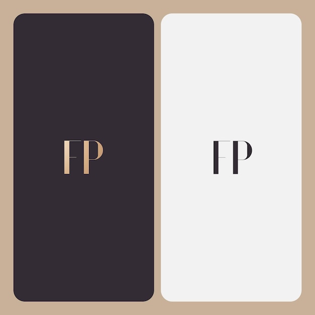 Imagen vectorial del diseño del logotipo de FP