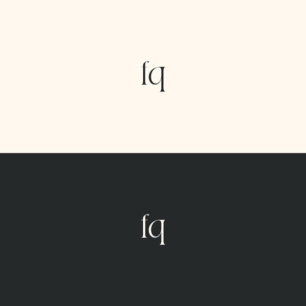Imagen vectorial del diseño del logotipo Fq