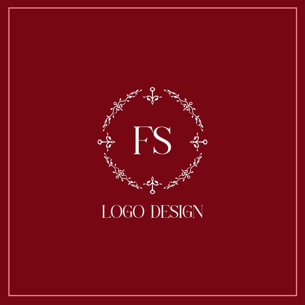 Imagen vectorial de diseño de logotipo FS