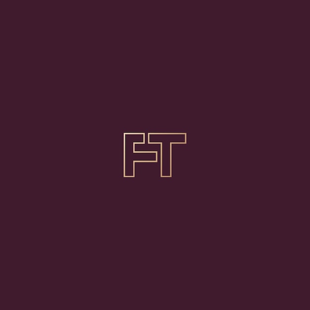 Vector imagen vectorial del diseño del logotipo de ft