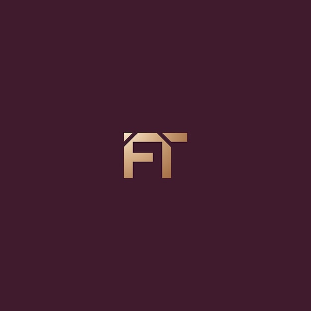 Imagen vectorial del diseño del logotipo de FT