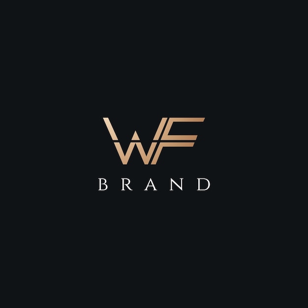 Imagen vectorial del diseño del logotipo de FW