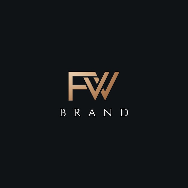 Imagen vectorial del diseño del logotipo de FW