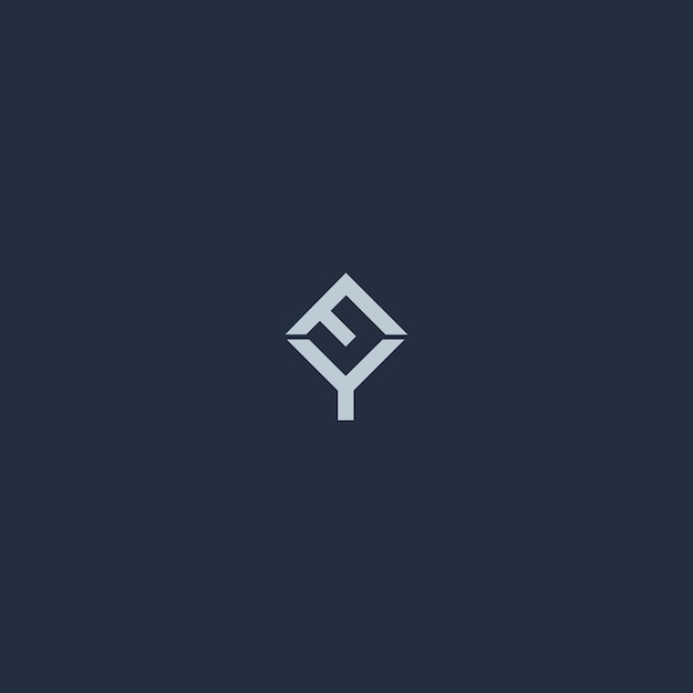 Imagen vectorial del diseño del logotipo FY