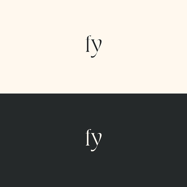Imagen vectorial del diseño del logotipo Fy
