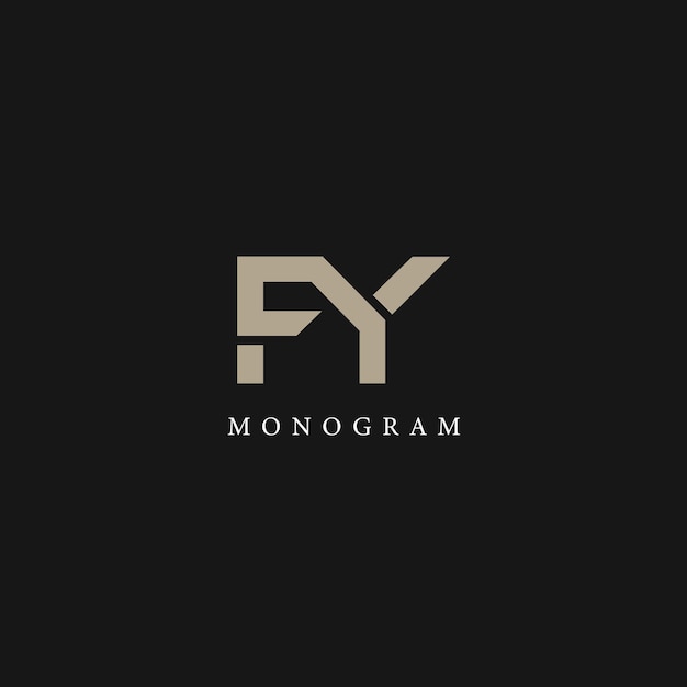 Imagen vectorial del diseño del logotipo FY
