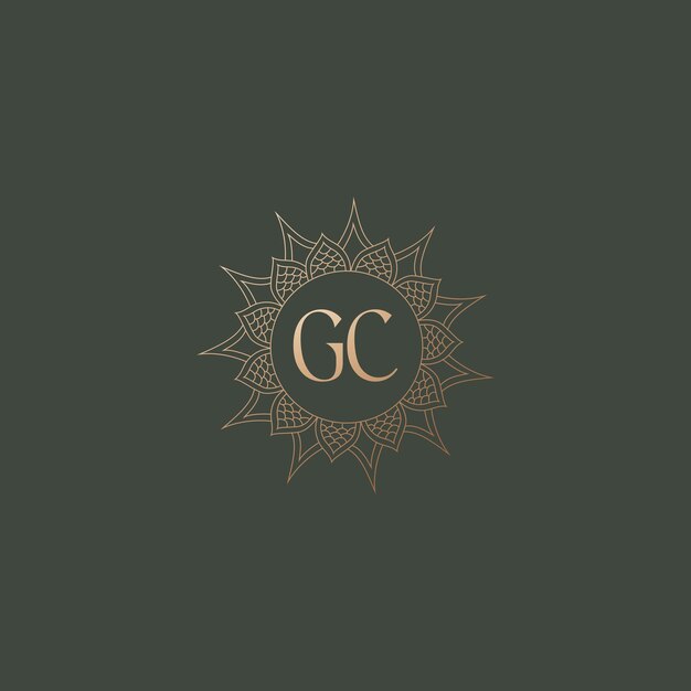 Imagen vectorial del diseño del logotipo de Gc
