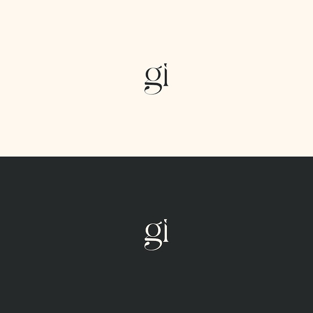 Imagen vectorial del diseño del logotipo de Gi