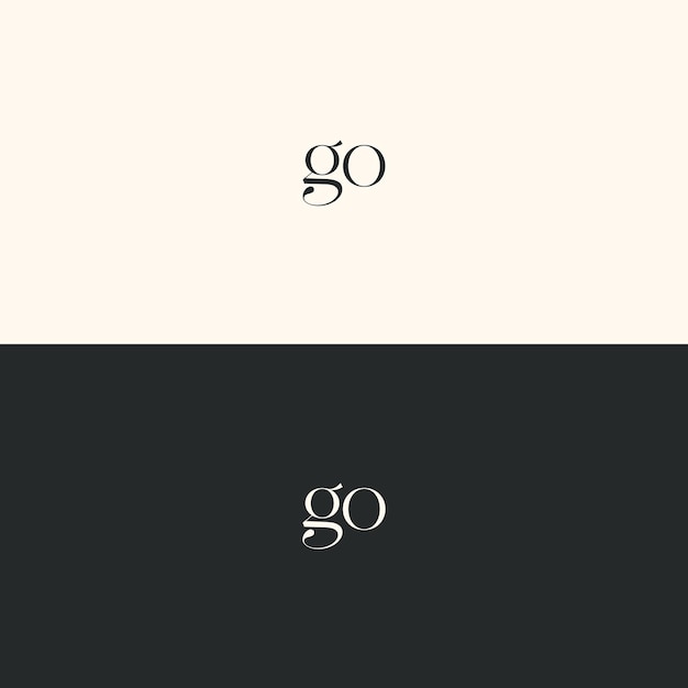 Imagen vectorial del diseño del logotipo de Go