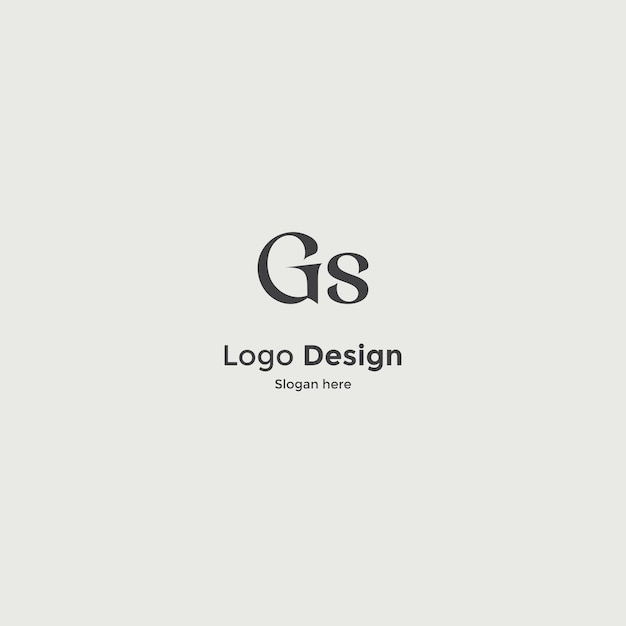Imagen vectorial del diseño del logotipo de Gs