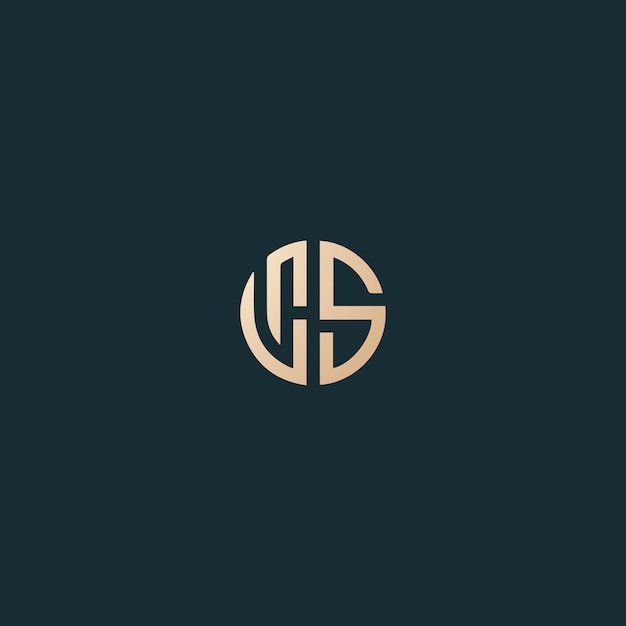 Imagen vectorial de diseño de logotipo GS