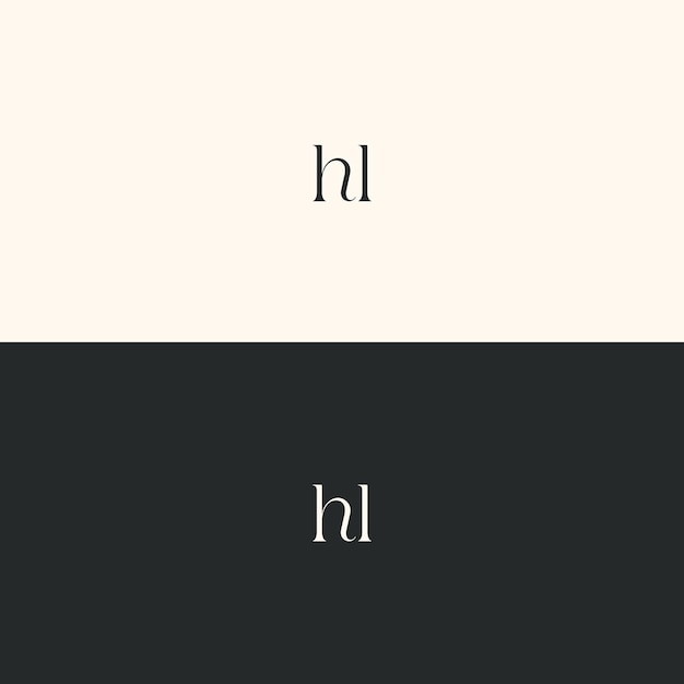 Imagen vectorial de diseño de logotipo hl