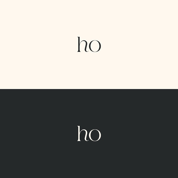 Imagen vectorial de diseño de logotipo Ho