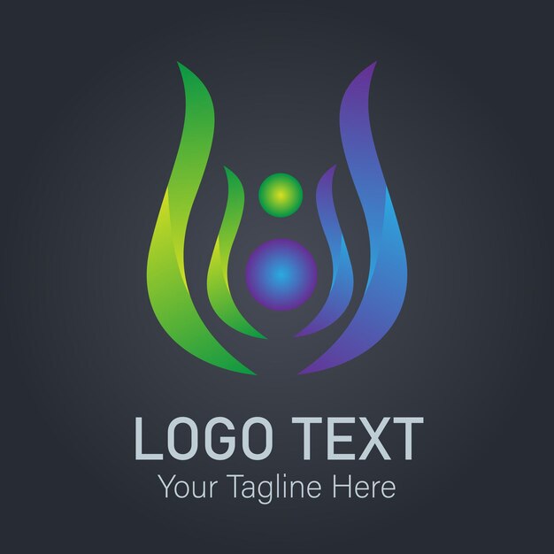 Imagen vectorial del diseño del logotipo de la hoja descargar hoy