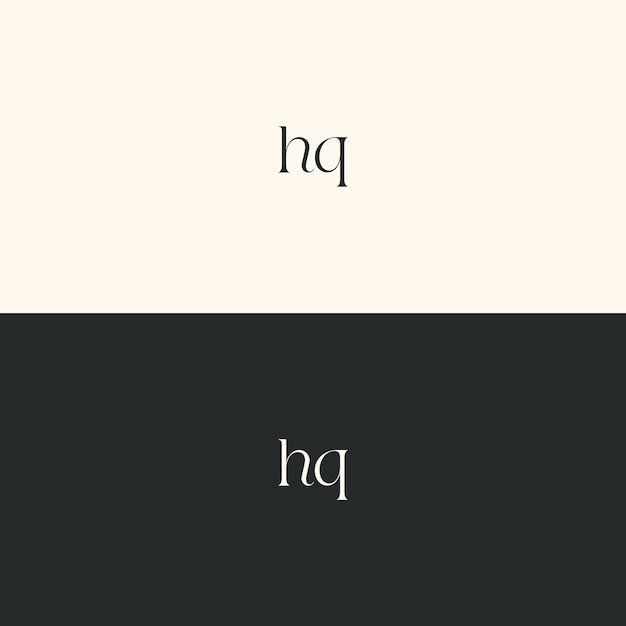 Imagen vectorial de diseño de logotipo Hq