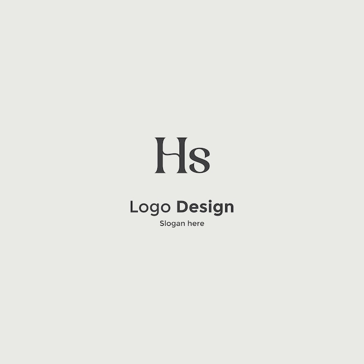 Vector imagen vectorial de diseño de logotipo hs