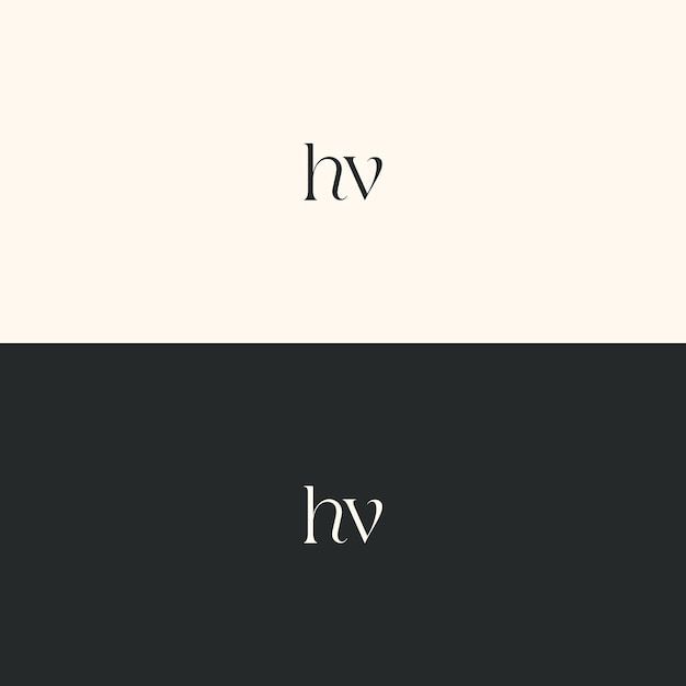 Imagen vectorial del diseño del logotipo HV