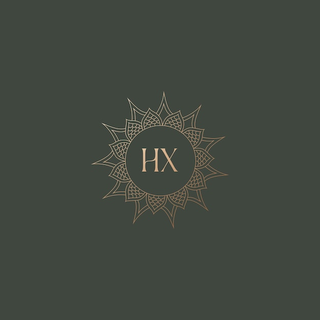 Imagen vectorial del diseño del logotipo Hx