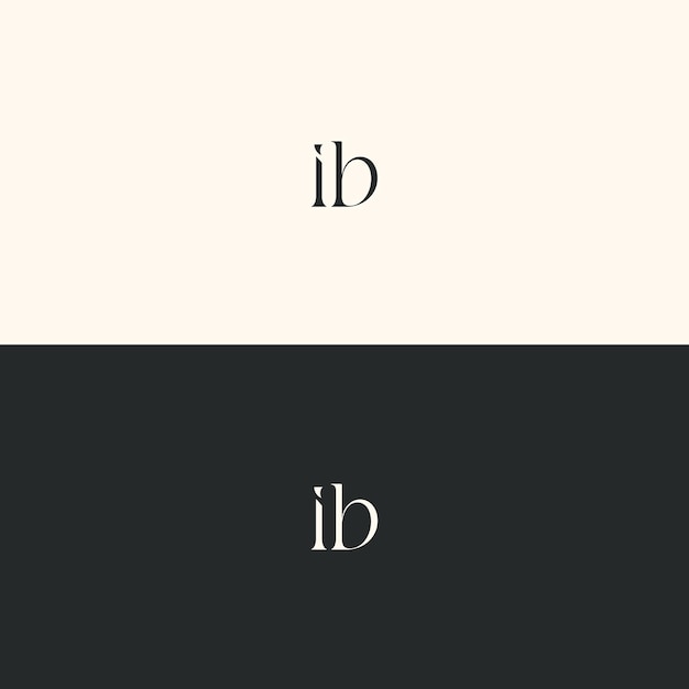 Imagen vectorial del diseño del logotipo IB