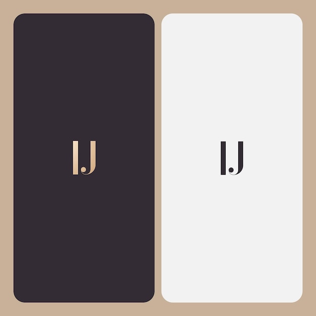 Imagen vectorial del diseño del logotipo de IJ