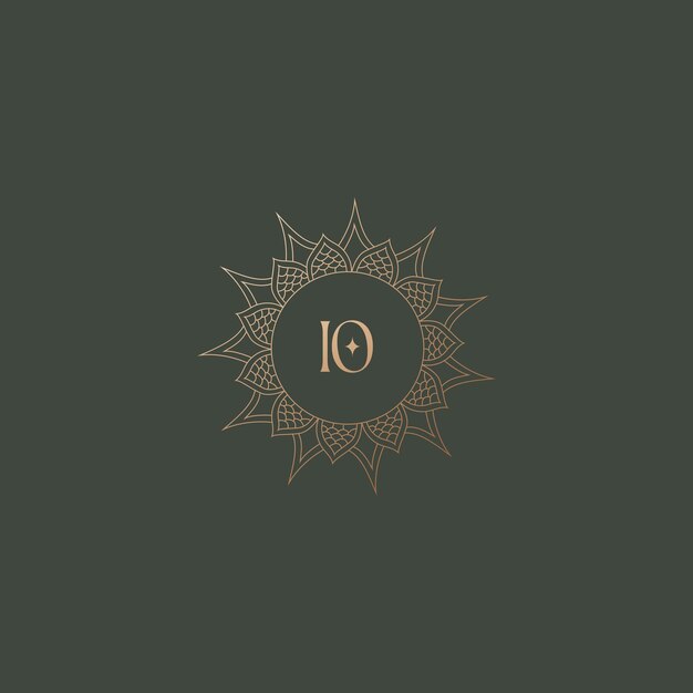 Imagen vectorial del diseño del logotipo Io