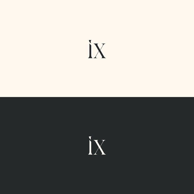 Imagen vectorial del diseño del logotipo Ix