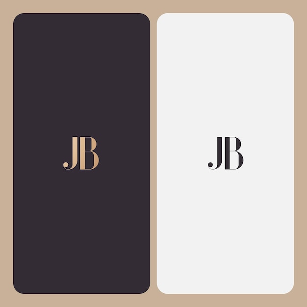 Imagen vectorial de diseño de logotipo JB