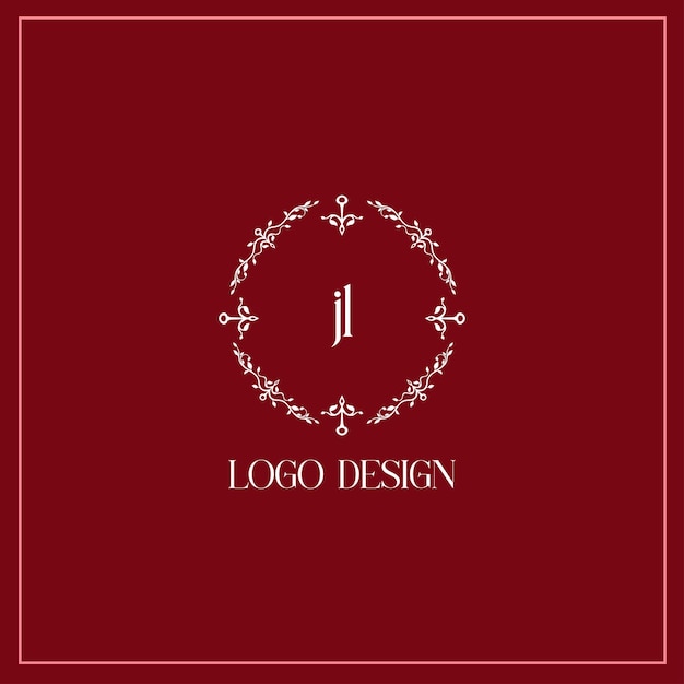 Imagen vectorial de diseño de logotipo JL