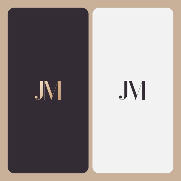 Imagen vectorial de diseño de logotipo JM